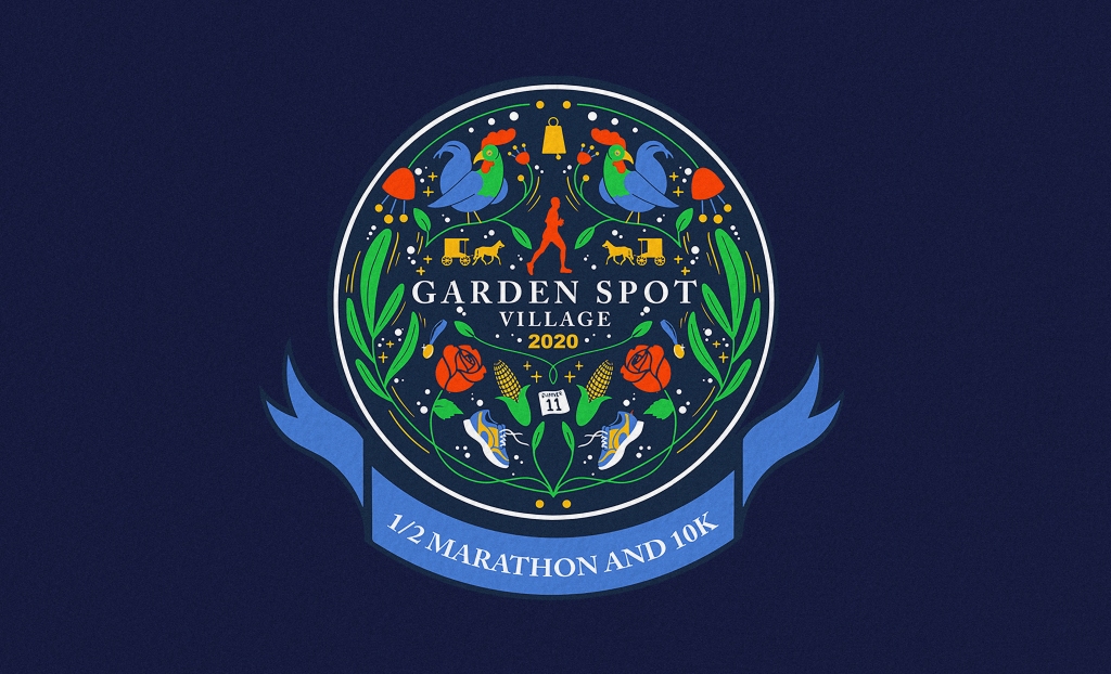 Garden Spot Village Medallion and T shirt Design